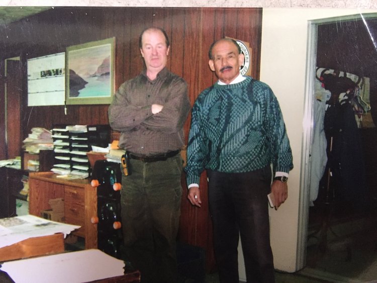  Bill Carty, Driver (left) and Mike Jusino, Route Supervisor (right), 1988 